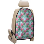 Pink Protea Pattern Print Car Seat Organizers
