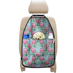 Pink Protea Pattern Print Car Seat Organizers
