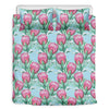 Pink Protea Pattern Print Duvet Cover Bedding Set