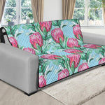 Pink Protea Pattern Print Futon Protector