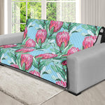 Pink Protea Pattern Print Futon Protector