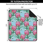 Pink Protea Pattern Print Futon Protector