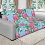 Pink Protea Pattern Print Futon Protector