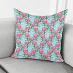 Pink Protea Pattern Print Pillow Cover