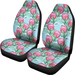 Pink Protea Pattern Print Universal Fit Car Seat Covers