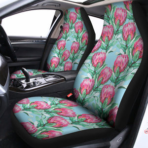 Pink Protea Pattern Print Universal Fit Car Seat Covers