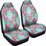 Pink Protea Pattern Print Universal Fit Car Seat Covers