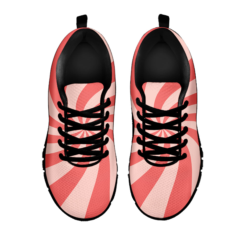 Pink Psychedelic Swirl Print Black Sneakers