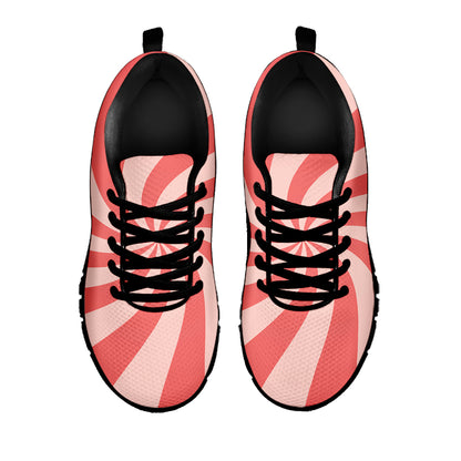 Pink Psychedelic Swirl Print Black Sneakers