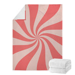 Pink Psychedelic Swirl Print Blanket