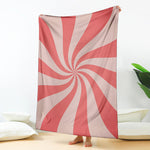 Pink Psychedelic Swirl Print Blanket