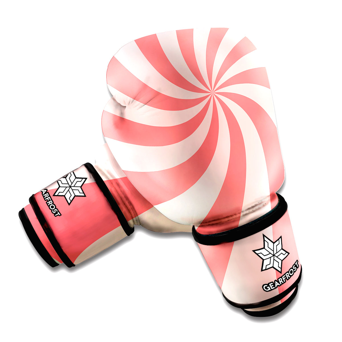 Pink Psychedelic Swirl Print Boxing Gloves