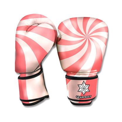 Pink Psychedelic Swirl Print Boxing Gloves