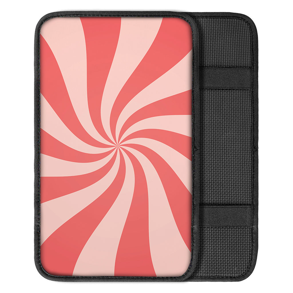 Pink Psychedelic Swirl Print Car Center Console Cover