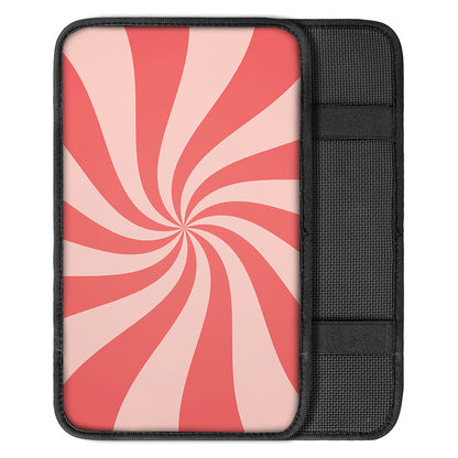 Pink Psychedelic Swirl Print Car Center Console Cover