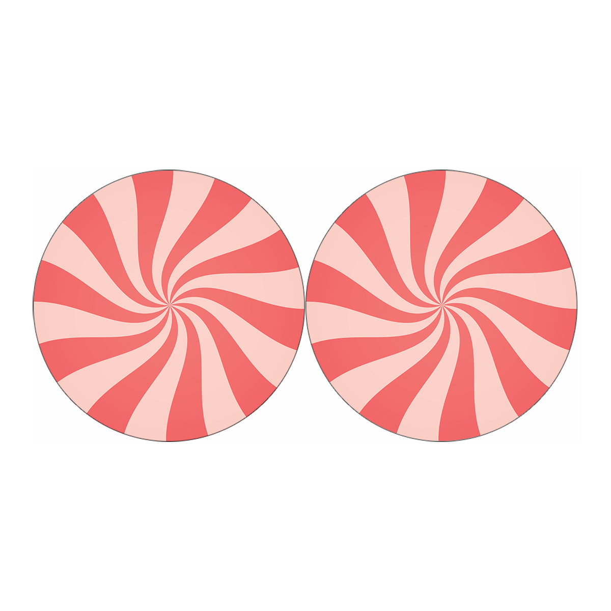Pink Psychedelic Swirl Print Car Coasters