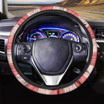 Pink Psychedelic Swirl Print Car Steering Wheel Cover