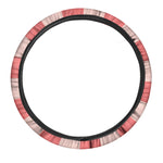 Pink Psychedelic Swirl Print Car Steering Wheel Cover