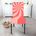 Pink Psychedelic Swirl Print Dining Chair Slipcover