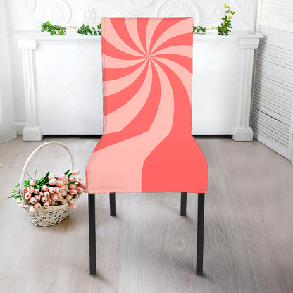 Pink Psychedelic Swirl Print Dining Chair Slipcover