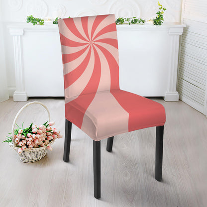 Pink Psychedelic Swirl Print Dining Chair Slipcover