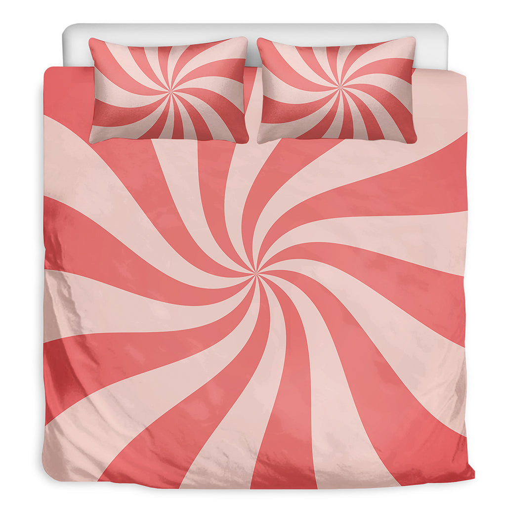 Pink Psychedelic Swirl Print Duvet Cover Bedding Set