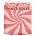 Pink Psychedelic Swirl Print Duvet Cover Bedding Set