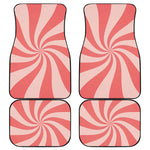 Pink Psychedelic Swirl Print Front and Back Car Floor Mats