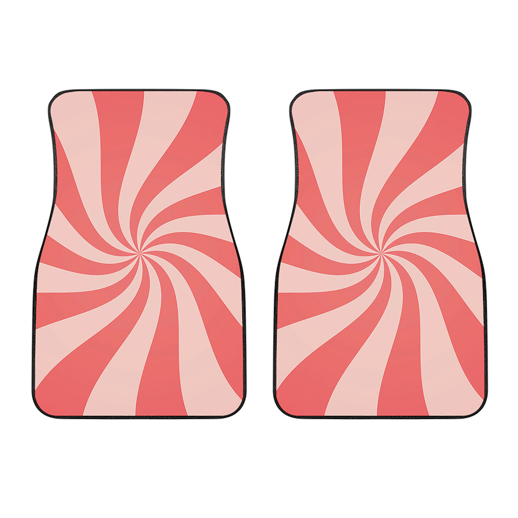 Pink Psychedelic Swirl Print Front Car Floor Mats