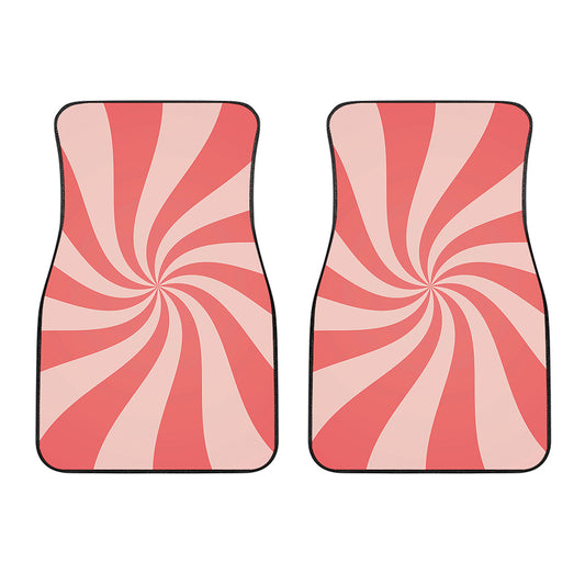 Pink Psychedelic Swirl Print Front Car Floor Mats
