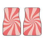 Pink Psychedelic Swirl Print Front Car Floor Mats