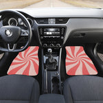 Pink Psychedelic Swirl Print Front Car Floor Mats