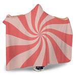Pink Psychedelic Swirl Print Hooded Blanket