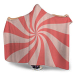Pink Psychedelic Swirl Print Hooded Blanket