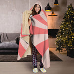 Pink Psychedelic Swirl Print Hooded Blanket