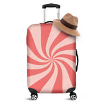 Pink Psychedelic Swirl Print Luggage Cover