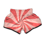 Pink Psychedelic Swirl Print Muay Thai Boxing Shorts