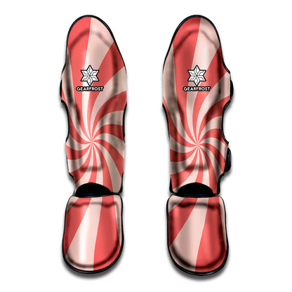 Pink Psychedelic Swirl Print Muay Thai Shin Guard