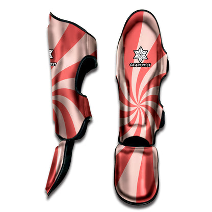 Pink Psychedelic Swirl Print Muay Thai Shin Guard