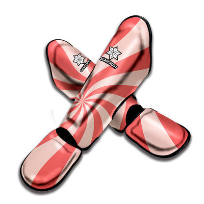 Pink Psychedelic Swirl Print Muay Thai Shin Guard
