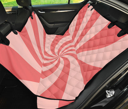 Pink Psychedelic Swirl Print Pet Car Back Seat Cover