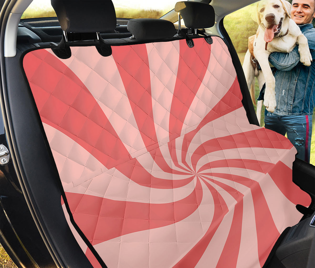 Pink Psychedelic Swirl Print Pet Car Back Seat Cover