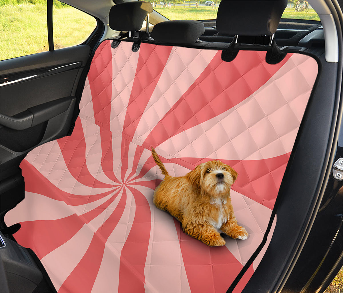 Pink Psychedelic Swirl Print Pet Car Back Seat Cover