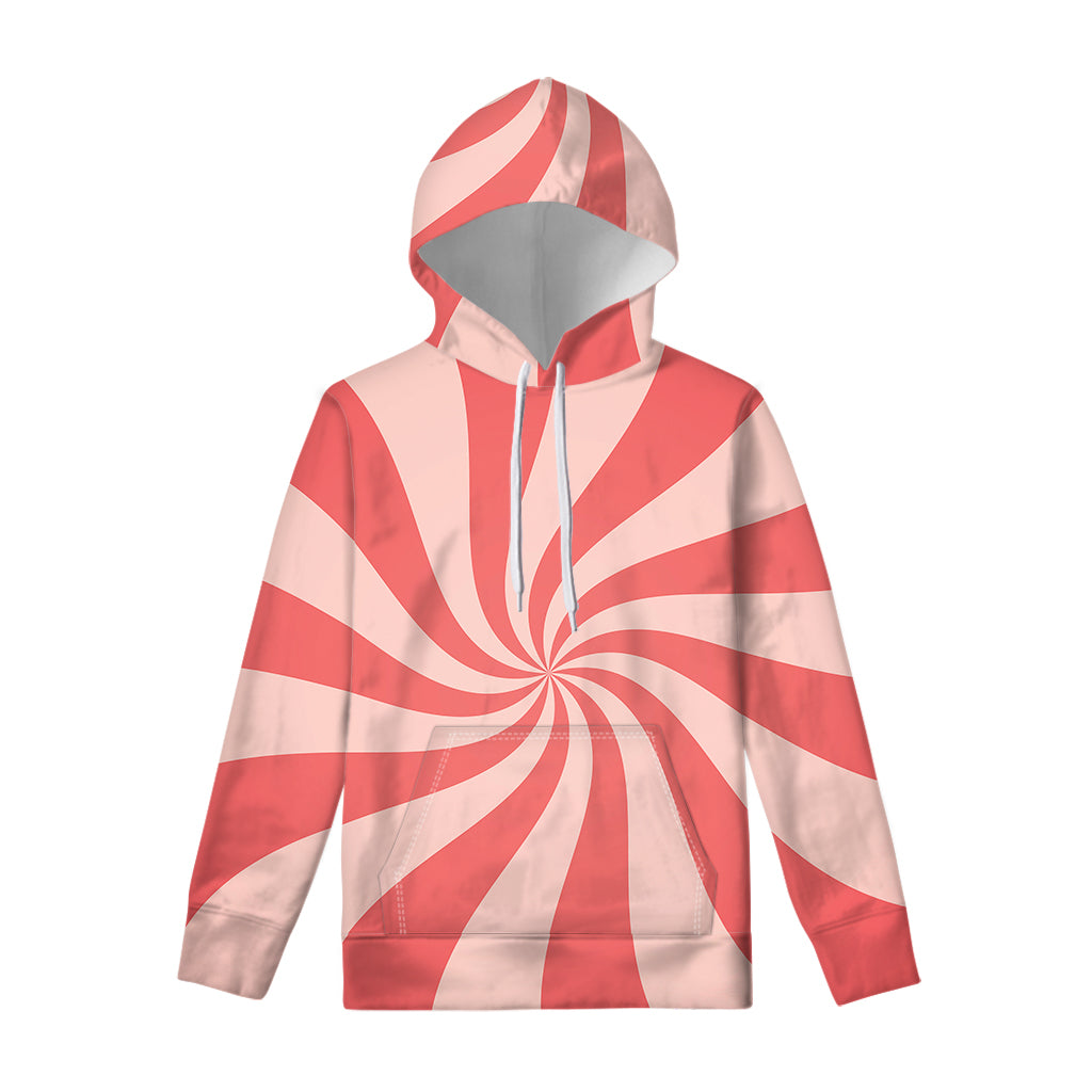 Pink Psychedelic Swirl Print Pullover Hoodie