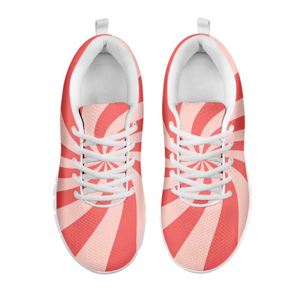 Pink Psychedelic Swirl Print White Sneakers