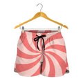 Pink Psychedelic Swirl Print Women's Shorts