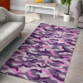 Pink Purple And Grey Camouflage Print Floor Mat