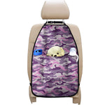 Pink Purple And Grey Camouflage Print Car Seat Organizers