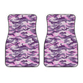 Pink Purple And Grey Camouflage Print Front Car Floor Mats
