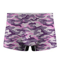 Pink Purple And Grey Camouflage Print Men's Boxer Briefs
